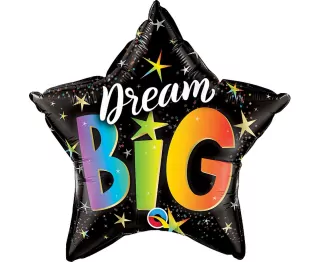 Fóliový balónek 20" Dream Big Rainbow Stars