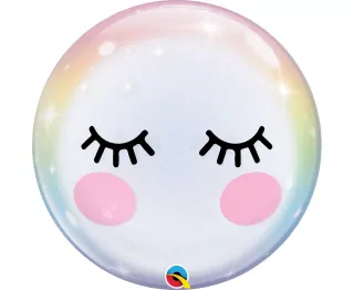 Fóliový balónek EMOJI 22",obličej, řasy