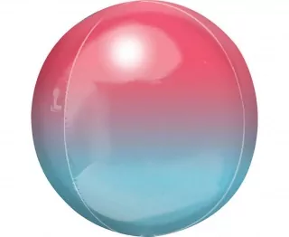 Balónek Ombre, růžová a modrá