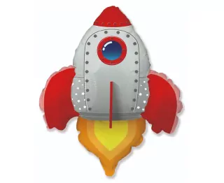 Fóliový balónek Raketa, červený, FX, 76x60cm (volný)