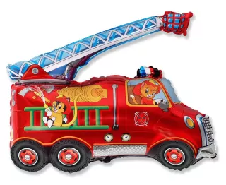 Fóliový balón Hasičské auto, 78x78cm