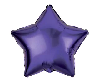 Fóliový balónek Hvězda, fialový, 19 palců