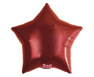 Balón hvězda 15", metalicky červená