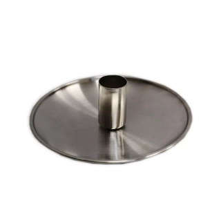 Svícen kov pr.14cm stříbrná
