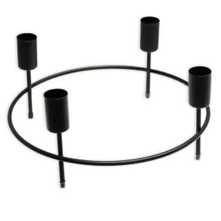 Adventní svícen kov pr.30cm černá