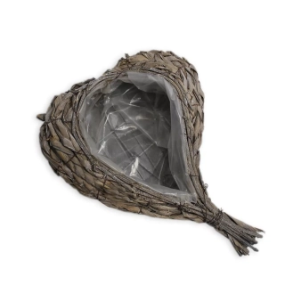 Srdce obal proutí 27cm béžová