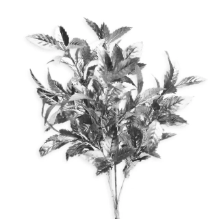 Keřík pvc 33cm stříbrná