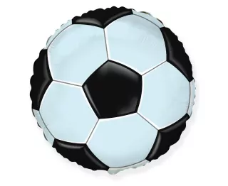 Fotbalový fóliový balon, černý míč, kulatý, 48 cm