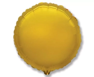 Fóliový balónek kulatý, zlatý, 48 cm (volný)