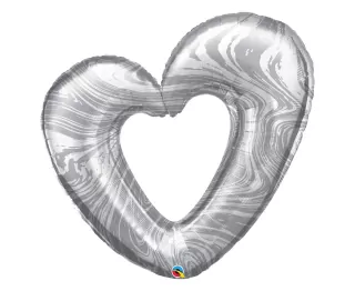 Fóliový balónek Silver Heart, 42 palců