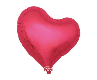 Fóliový balón srdce, metalický červený, 18"