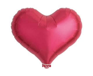 Balónek Heart 18", Metallic Rubi Red
