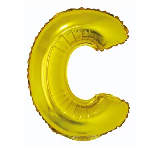 Fóliový balónek písmeno C, zlatý, 35 cm