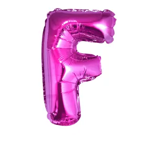 Fóliový balónek písmeno F, růžový, 35 cm