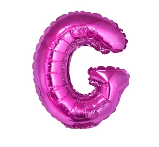 Fóliový balónek písmeno G, růžový, 35 cm