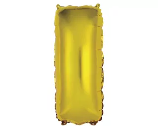 Fóliový balónek písmeno I, zlatý, 35 cm