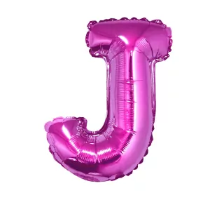 Fóliový balónek písmeno J, růžový, 35 cm