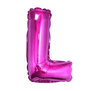 Fóliový balónek písmeno L, růžový, 35 cm