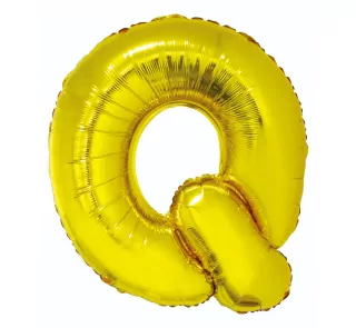 Fóliový balónek písmeno Q, zlatý, 89 cm