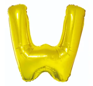 Fóliový balónek písmeno W, zlatý, 89 cm