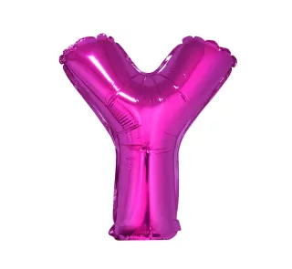 Fóliový balónek písmeno Y, růžový, 35 cm