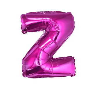 Fóliový balónek písmeno Z, růžový, 35 cm