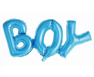 Fóliový balónek s nápisem BOY, modrý, 71 cm