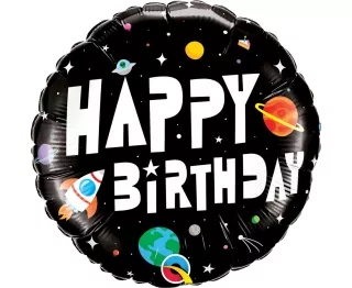 Fóliový balónek 18 palců Happy Birthday Astronaut