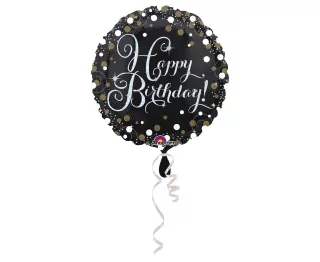 Fóliový balónek 18" Sparkling Birthday, kulatý, 46 cm, balený
