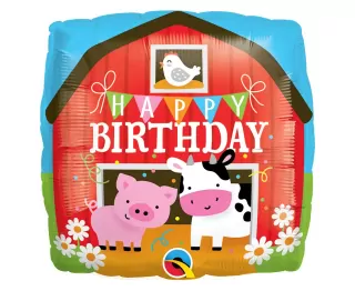 Fóliový balónek Happy Birthday - Stodola, 18"