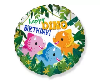 Fóliový balónek Happy Birthday - Dino, 48 cm (volný)