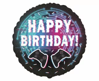 Fóliový balónek Happy Birthday - Ovladač, 48 cm