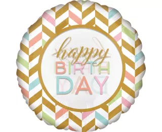 Fóliový balónek Happy Birthday Jumbo, 71 x 71 cm