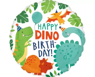Fóliový balónek Happy Dino Birthday, Dino- Party, 46 cm