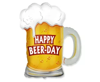 Fóliový balonek na hrnek, Happy Beer-Day, 68x65cm