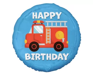 Fóliový balónek Hasiči (Happy Birthday), 45 cm