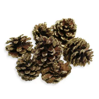 Šišky 100g/4cm natur/zlatá
