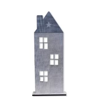 Domek dřevo 26,5cm šedá