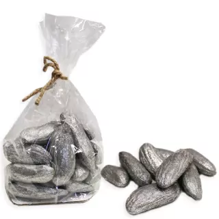 Dekorační plody mango 250g stříbrná