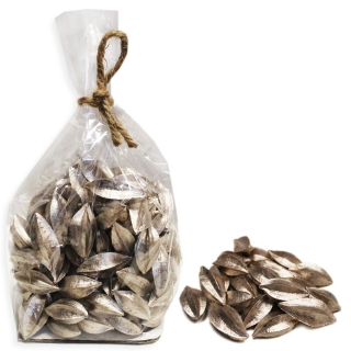 Dekorační plody lusky 150g platina