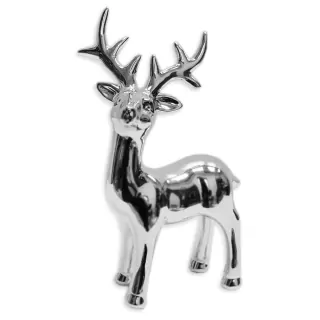 Jelen porcelán 18,5cm stříbrná