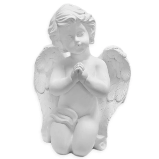Anděl pietní polyresin 21cm bílá