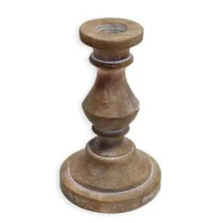 Svícen polyresin 15,5cm hnědá patina