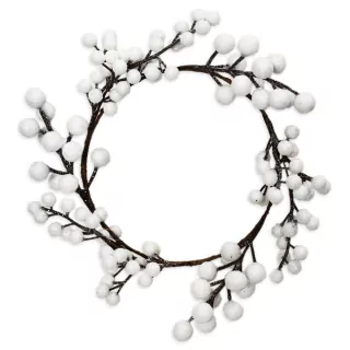 Bobule věnec pvc 25cm bílá