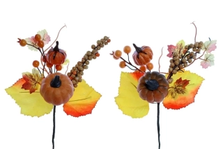 Podzimní větvička dýně, 27 cm, mix druhů