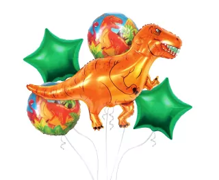 Fóliové balónky - Sada dinosaurů, 5 ks