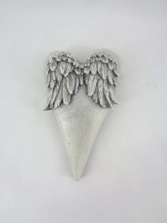 Smuteční dekorace - srdce s křídly 3x7x10,5 cm