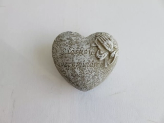 Srdce S láskou vzpomínáme 7x6,5x3,5 cm