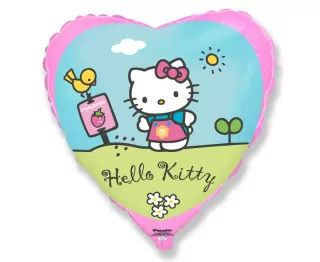 Fóliový balónek Hello Kitty na zahradě, 46x48cm (volný)
