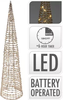 LED jehlan zlatý 60 cm